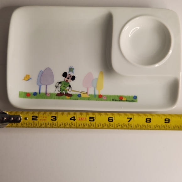 2/$30 Vtg Retro Mickey Mouse Walt Disney Japan Childs Snack Plate Tray Porcelain - Picture 8 of 8